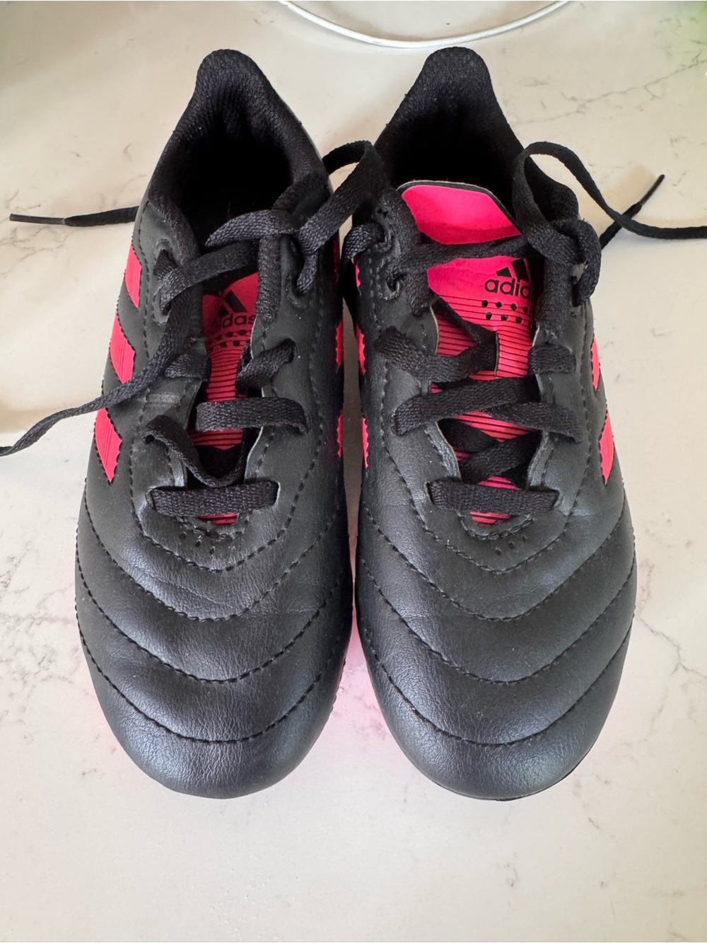 adidas Kids Black and Pink Athletic Sneakers